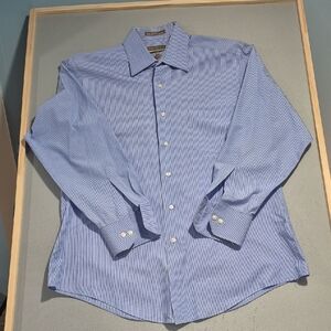 Van Heusen Light Blue Pinstripe Dress Shirt